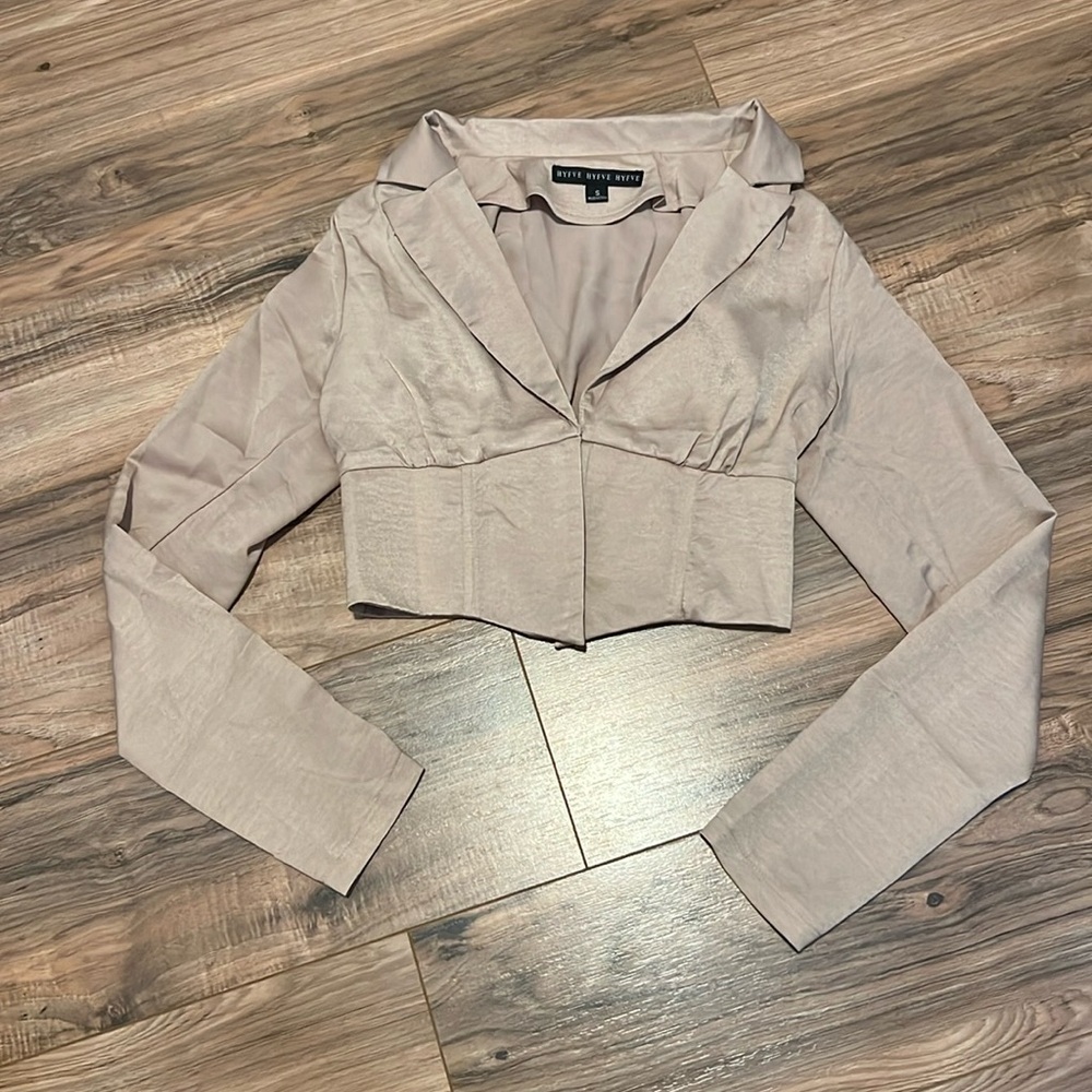 HYFVE Women’s Tan Corset Crop Top Size Small